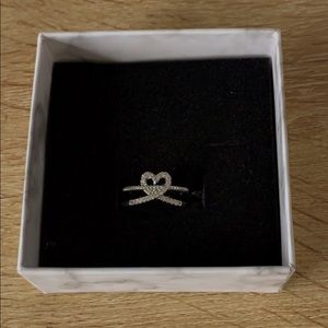 Beautiful infinite heart ring
